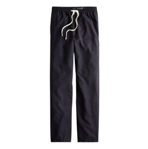 J. Crew Tollegno 1900 Brushed Italian Wool Pinstriped tiewaist Straight Leg Pant